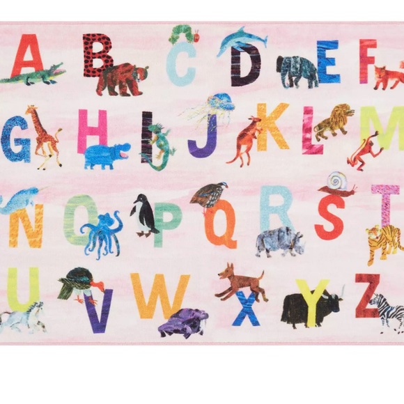 Eric Carle Elementary Animal Alphabet Kids Area Rug - Picture 2 of 3